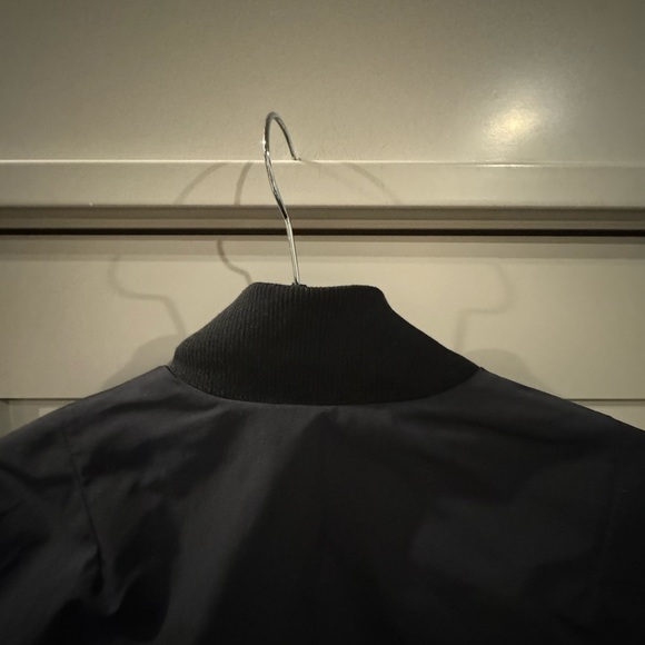 Women's Nike Air Woven Black Insulated Pilot Flight Bomber Zip Up Jacket Sz S! - Picture 8 of 13